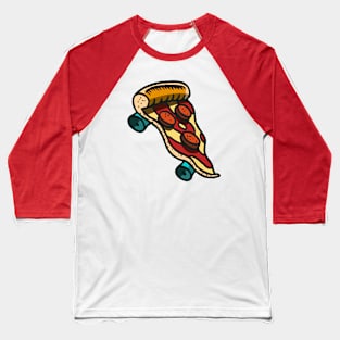 Pizza Skate Baseball T-Shirt